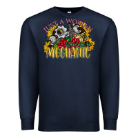 Navy just a woman who loves her mechanic Premium Sweatshirt - SublimationCraftShop