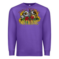 Purple just a woman who loves her mechanic Premium Sweatshirt - SublimationCraftShop