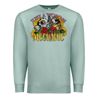 Seafoam just a woman who loves her mechanic Premium Sweatshirt - SublimationCraftShop
