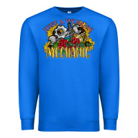 True Royal just a woman who loves her mechanic Premium Sweatshirt - SublimationCraftShop
