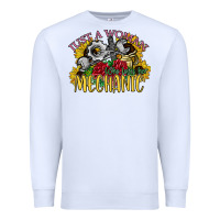 White just a woman who loves her mechanic Premium Sweatshirt - SublimationCraftShop