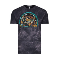 Cloud Black texas map sunflower leopard cowhide aztec turquoise gemstone rainbow Vintage Tee - Artiststas