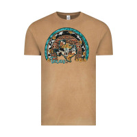 Vintage Camel texas map sunflower leopard cowhide aztec turquoise gemstone rainbow Vintage Tee - Artiststas