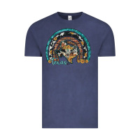 Vintage Denim texas map sunflower leopard cowhide aztec turquoise gemstone rainbow Vintage Tee - Artiststas