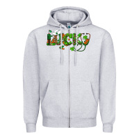 Heather Grey st patricks day lucky nurse Zipper Hoodie - RanaPortraitStore