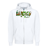 White st patricks day lucky nurse Zipper Hoodie - RanaPortraitStore