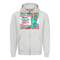 Dove Grey she works willingly with her hands blonde nurse Zipper Hoodie - RanaPortraitStore