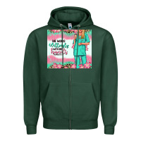 Sports Green she works willingly with her hands blonde nurse Zipper Hoodie - RanaPortraitStore