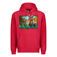 Cardinal mama bear sees all with sunflowers Premium Hoodie - Artiststas