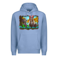 Colony Blue mama bear sees all with sunflowers Premium Hoodie - Artiststas
