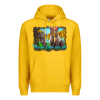 Lemon mama bear sees all with sunflowers Premium Hoodie - Artiststas