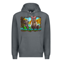 Rock mama bear sees all with sunflowers Premium Hoodie - Artiststas