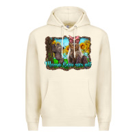 Sandshell mama bear sees all with sunflowers Premium Hoodie - Artiststas