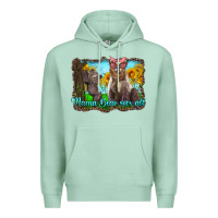 Seafoam mama bear sees all with sunflowers Premium Hoodie - Artiststas