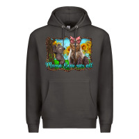 Smoke mama bear sees all with sunflowers Premium Hoodie - Artiststas
