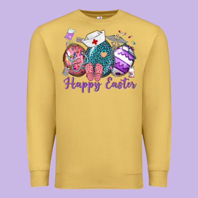 Happy Easter Eggs Nurse N Premium Sweatshirt Designed By Neo Western