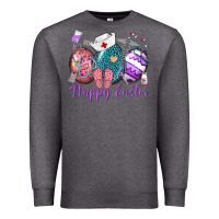 Charcoal Heather happy easter eggs nurse n Premium Sweatshirt - Neo Western