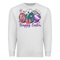 Oatmeal Heather happy easter eggs nurse n Premium Sweatshirt - Neo Western