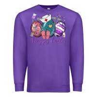 Purple happy easter eggs nurse n Premium Sweatshirt - Neo Western