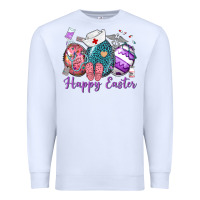 White happy easter eggs nurse n Premium Sweatshirt - Neo Western