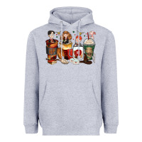 Heather Grey harry coffee cups Heavyweight Hoodie - Zillion Design Studio