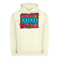 Xoxo Valentine's Day Pink Roses And Hearts Urban Hoodie | Teevron
