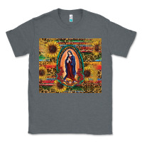 Charcoal Heather sunflower serape lady of guadalupe Classic Tee - RanaPortraitStore