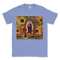 Colony Blue sunflower serape lady of guadalupe Classic Tee - RanaPortraitStore