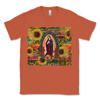Copper sunflower serape lady of guadalupe Classic Tee - RanaPortraitStore