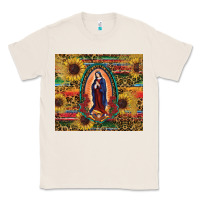 Natural sunflower serape lady of guadalupe Classic Tee - RanaPortraitStore