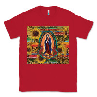 Red sunflower serape lady of guadalupe Classic Tee - RanaPortraitStore