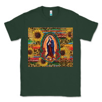 Sports Green sunflower serape lady of guadalupe Classic Tee - RanaPortraitStore