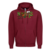 Burgundy st patricks day nurse Zipper Hoodie - RanaPortraitStore