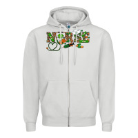 Dove Grey st patricks day nurse Zipper Hoodie - RanaPortraitStore