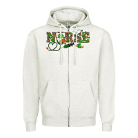 Oatmeal Heather st patricks day nurse Zipper Hoodie - RanaPortraitStore