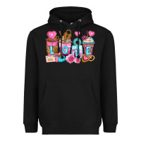 Black valentine's day coffee cups Heavyweight Hoodie - Zillion Design Studio