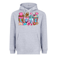 Heather Grey valentine's day coffee cups Heavyweight Hoodie - Zillion Design Studio