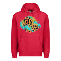 Cardinal glitter leopard turquoise patch Premium Hoodie - AdoDesignShop