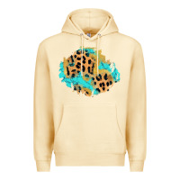 Pina Colada glitter leopard turquoise patch Premium Hoodie - AdoDesignShop