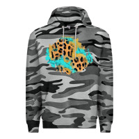 Slate Camo glitter leopard turquoise patch Premium Hoodie - AdoDesignShop