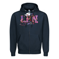 Navy valentines day lpn Zipper Hoodie - RanaPortraitStore