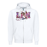White valentines day lpn Zipper Hoodie - RanaPortraitStore