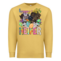 Antique Gold happy easter heifer Premium Sweatshirt - Neo Western