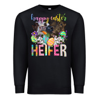 Black happy easter heifer Premium Sweatshirt - Neo Western