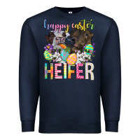 Navy happy easter heifer Premium Sweatshirt - Neo Western