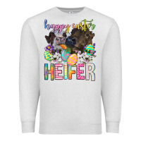 Oatmeal Heather happy easter heifer Premium Sweatshirt - Neo Western