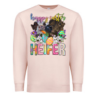 Pale Pink happy easter heifer Premium Sweatshirt - Neo Western