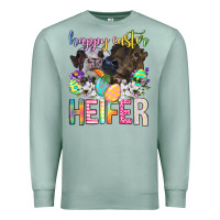Seafoam happy easter heifer Premium Sweatshirt - Neo Western