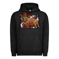 Pigment Black christmas highland cow Urban Hoodie - BarkalooDesign