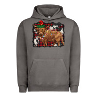 Pigment Tornado christmas highland cow Urban Hoodie - BarkalooDesign
